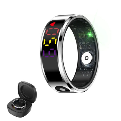 -Smart Ring Men Women LED Display Screen,Gift Ring,Heart Rate Blood Oxygen Monitor,Multi Sport Modes,5Atm Waterproof